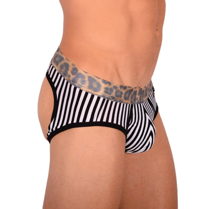 Boxer-Jock Modus Vivendi Combo Jockstrap Animal Bottomless Black 06813 4