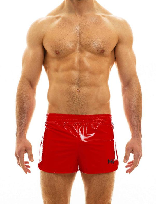 Modus Vivendi Viral Vinyl Shorts Glossy Shiny Red Short 08061 89A