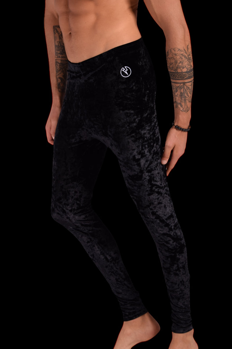 SMU Mens Legging Black Velvety XS/S 12571 MX8