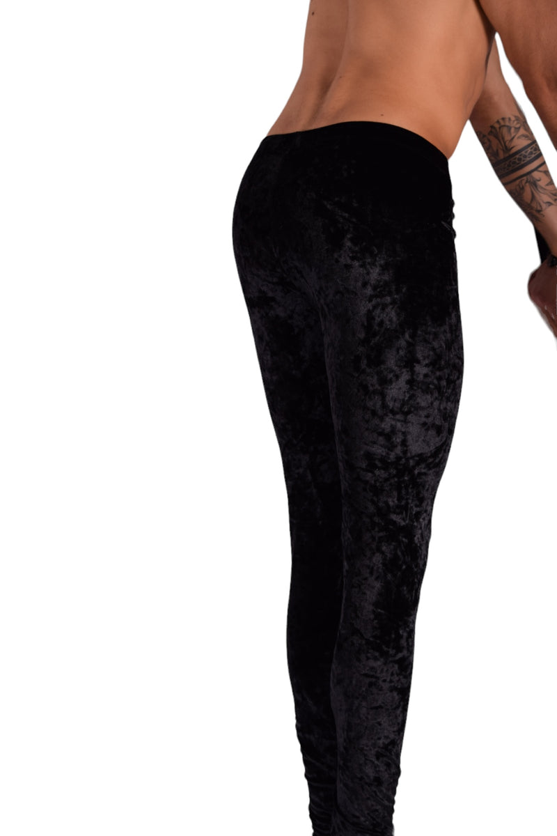 SMU Mens Legging Black Velvety XS/S 12571 MX8