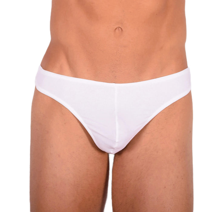 DOREANSE Cotton Modal Mens Thong Underwear For Men White 1280 12