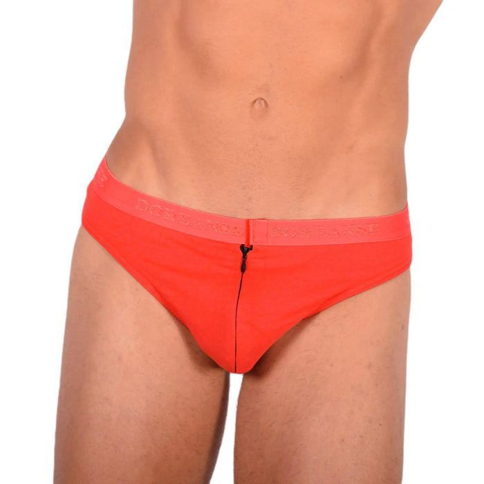 Large DOREANSE Zipper Thong Super Soft Red 1354 13