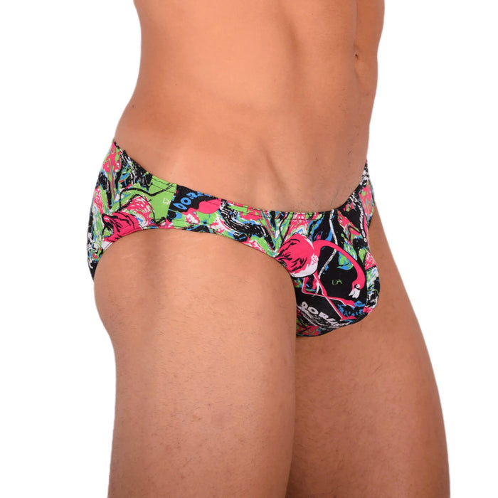 Doreanse Flamingo Splash Paint Print Casual Brief Herren Slips Homme 1361 8