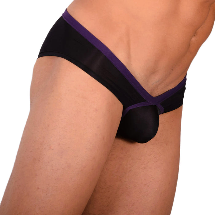 DOREANSE Men Brief Boost Cheeky Silk Fabric Underwear Men Black 1377 11