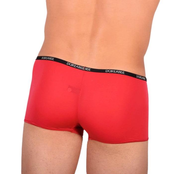 DOREANSE Mens Boys mini Boxer Short Thin fabric Red 1590 9