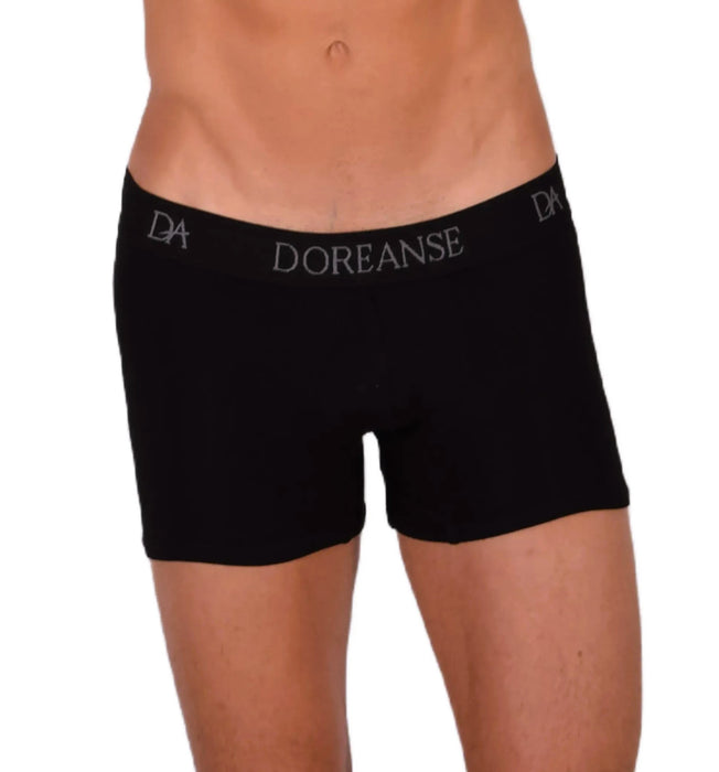 Doreanse mens Boxer Shorty Casual Cotton Blend  Black 1767 6