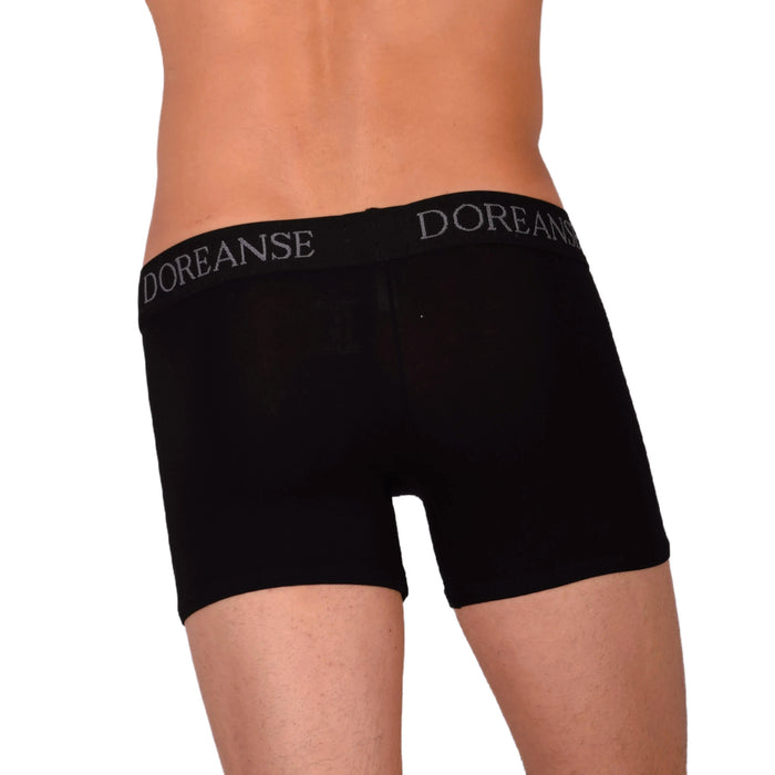 Doreanse mens Boxer Shorty Casual Cotton Blend  Black 1767 6