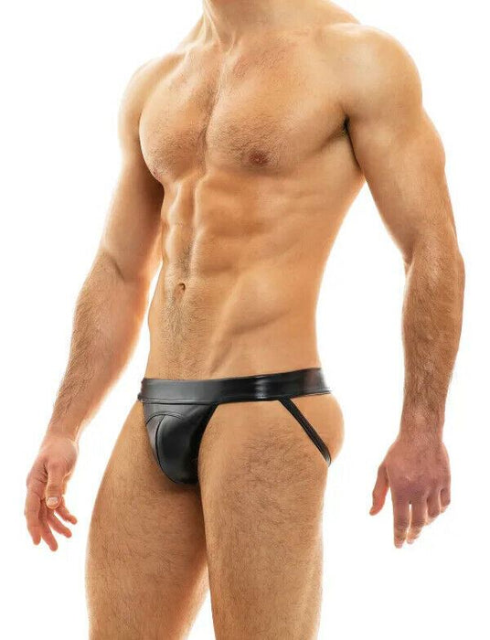 MODUS VIVENDI Jockstrap Faux Leather Jock Tight Fit Black 20511 65