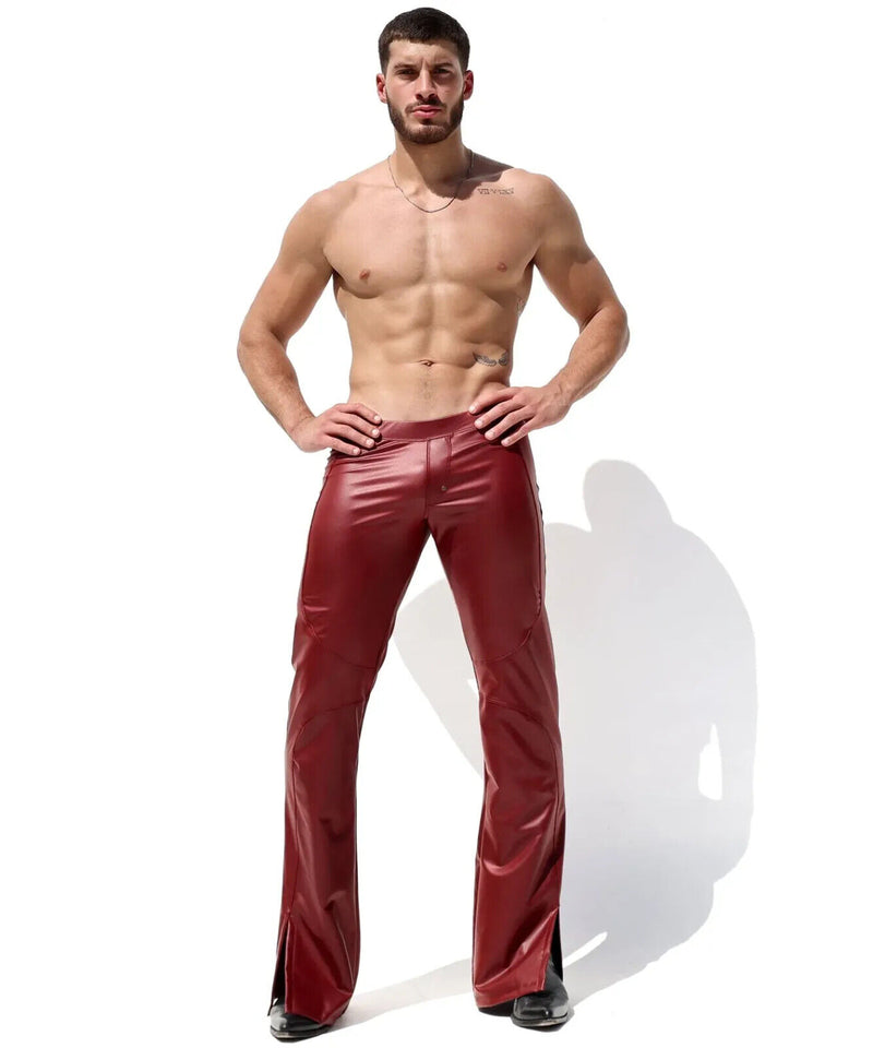 RUFSKIN Flare-Leg Pant CERRONE Stretch Leatherette Blood Red Hue