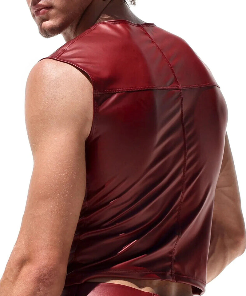 RUFSKIN Tank Top Sylvester Sleeveless T-Vibe Stretch Matte Red Blood Hue 71