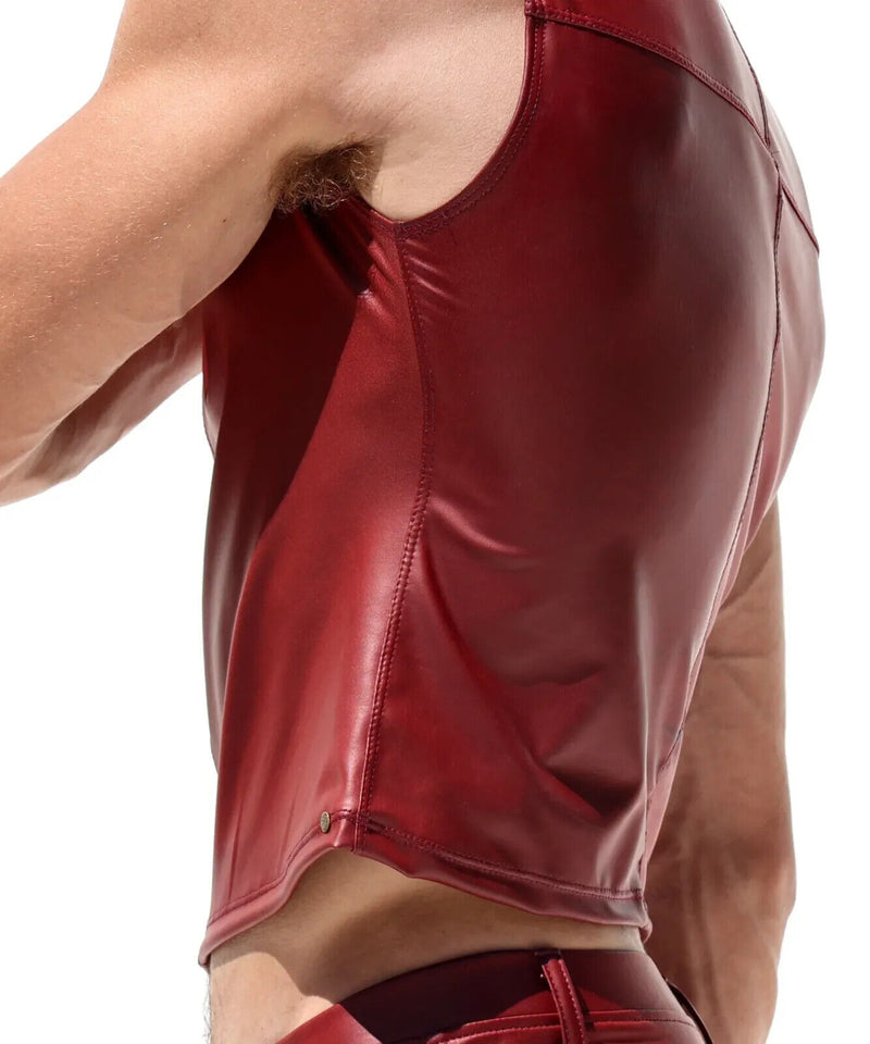 RUFSKIN Tank Top Sylvester Sleeveless T-Vibe Stretch Matte Red Blood Hue 71