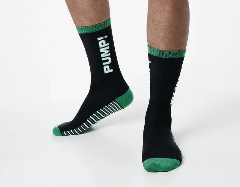 PUMP! Boost Crew Socks Terry Knitted Toe Ribbed Leg Sporty Classic Sock 41010