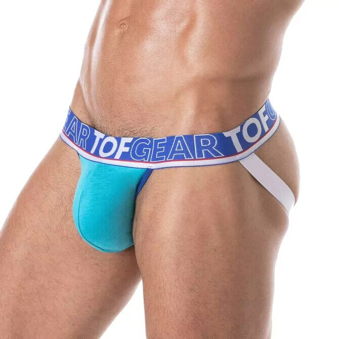 TOF PARIS Champion Jockstrap Unlined Pouch Soft Cotton Jock Turquoise 79