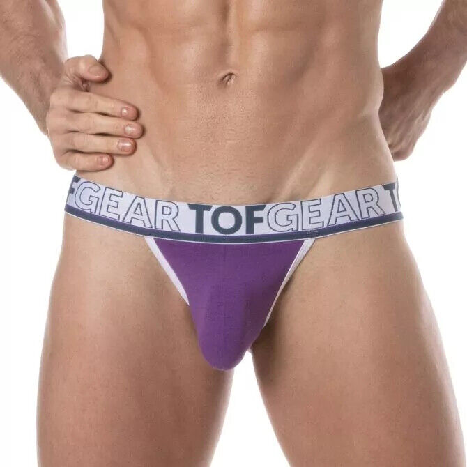 TOF PARIS Champion Jockstrap Unlined Pouch Soft Cotton Jock Purple 79