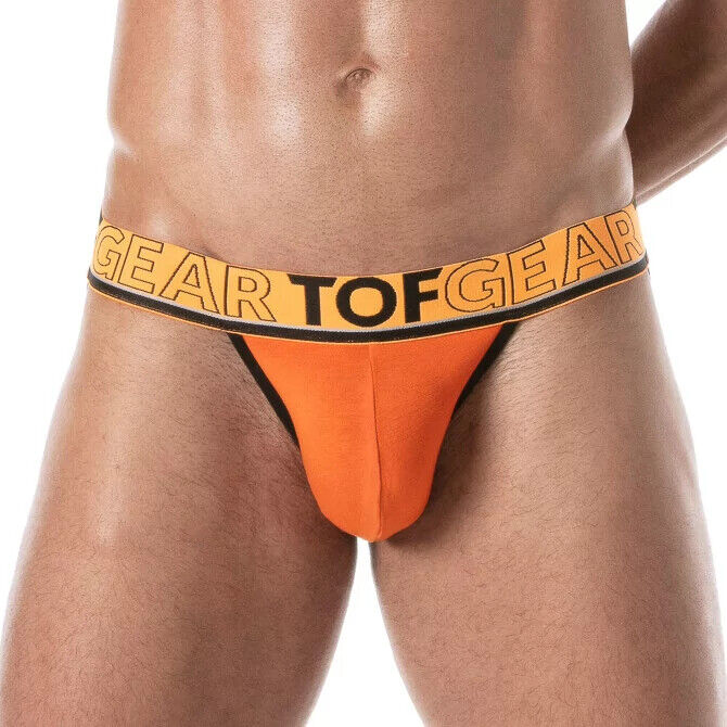 TOF PARIS Jockstrap Champion Unlined Pouch Soft Cotton Jock Orange 79