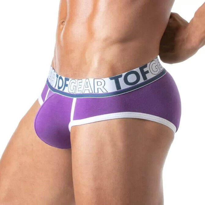 TOF PARIS Briefs Champion Jacquards Bi-Stretch Cotton Low-Waisted Brief Purple