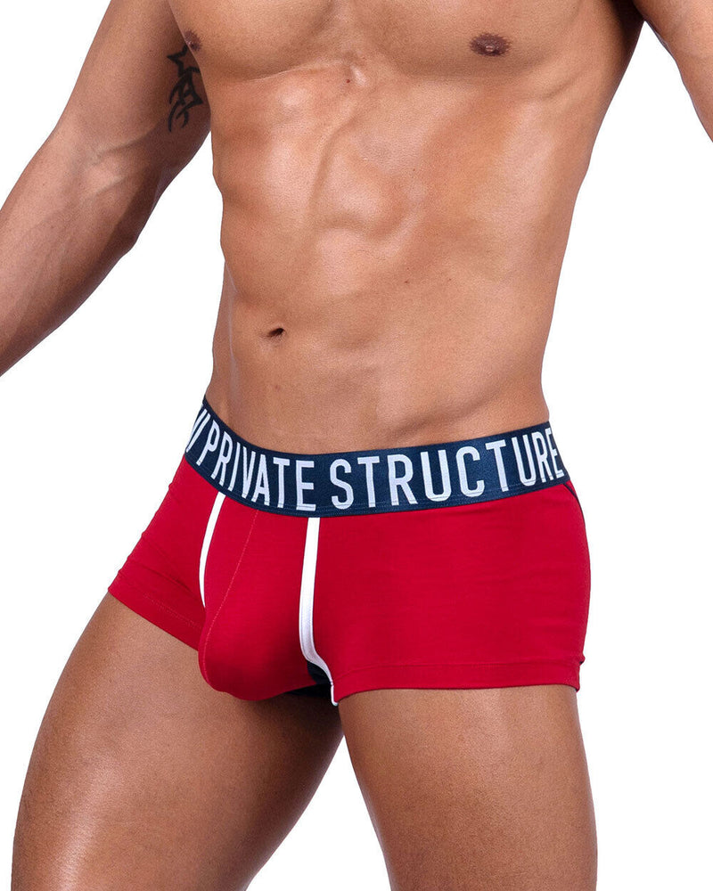 PRIVATE STRUCTURE Long Boxer Trunk Athlete Red Falcon 4389 103