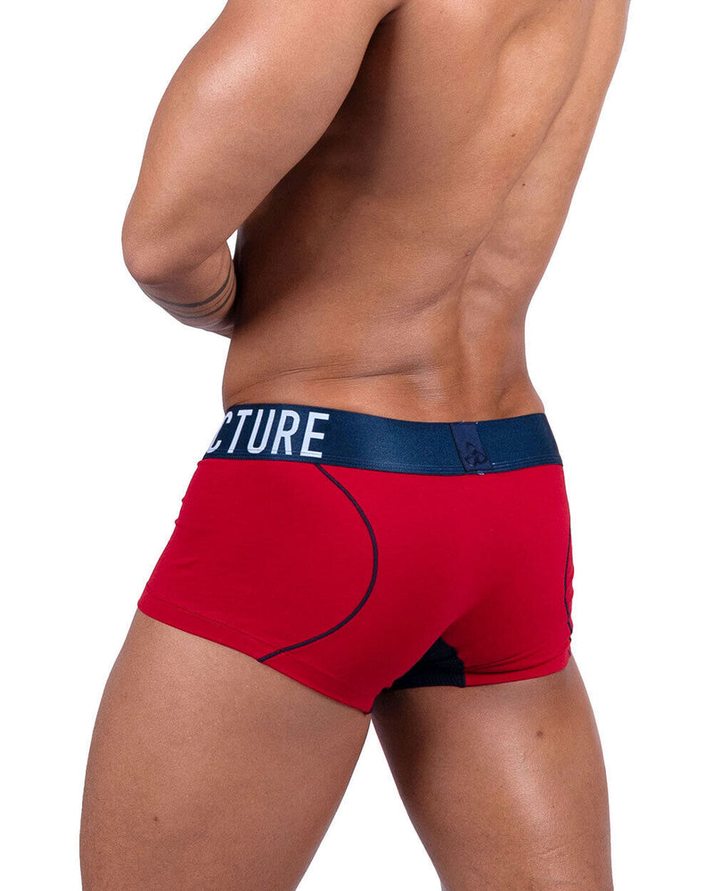 PRIVATE STRUCTURE Long Boxer Trunk Athlete Red Falcon 4389 103