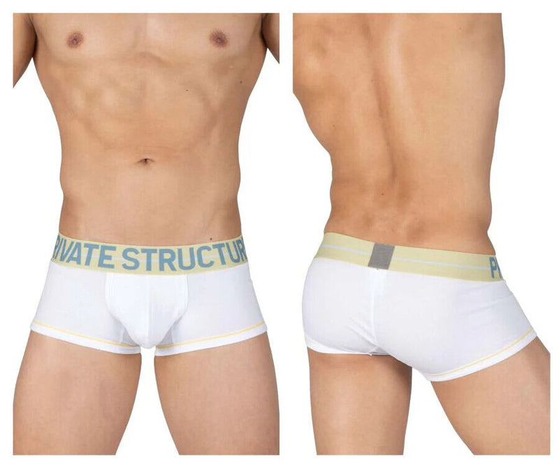 PRIVATE STRUCTURE Boxer Trunk MO-Lite Mid Waist Cotton Boxer But-White 4103 106