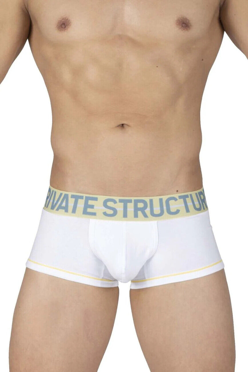 PRIVATE STRUCTURE Boxer Trunk MO-Lite Mid Waist Cotton Boxer But-White 4103 106