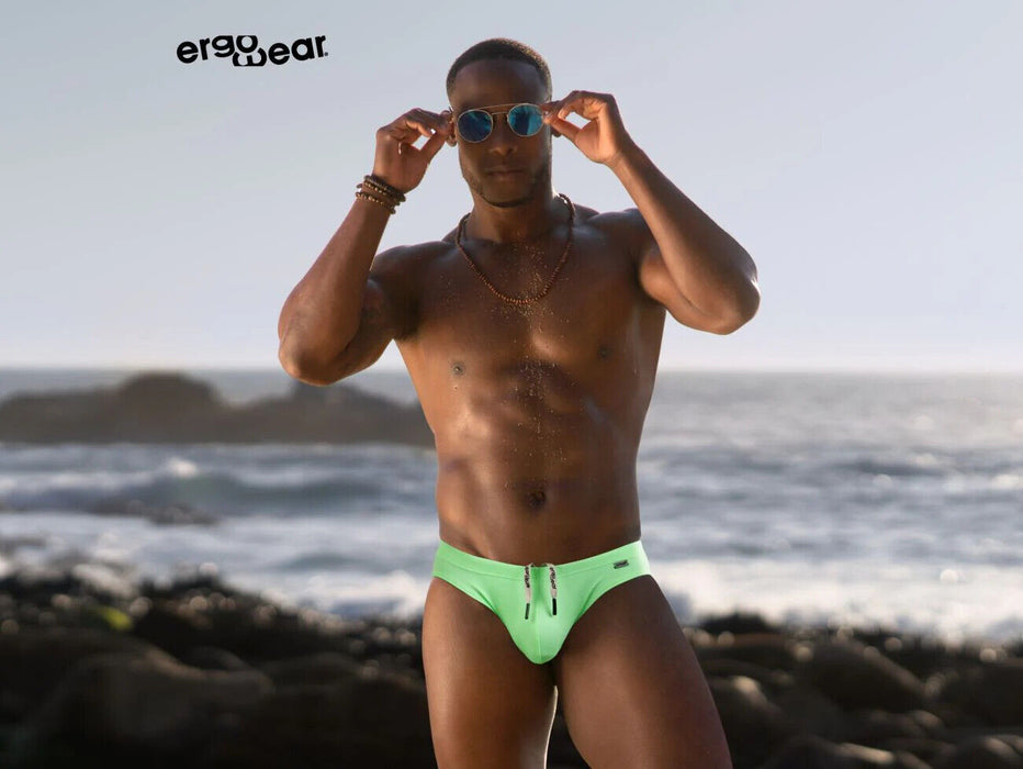 ErgoWear Swimwear SW X4D Swim Bikini Briefs in Bright Green 1692