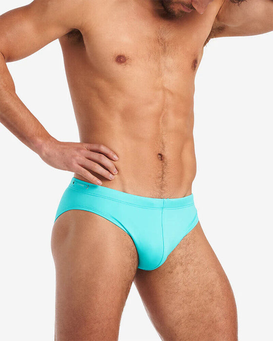 TEAMM8 Swim-Briefs Grid Signature Inner Tie-Cord Swimwear Bondi Blue