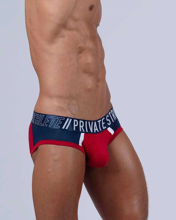 PRIVATE STRUCTURE Cotton Brief Athlete Mini Briefs Red Falcon 4388 104