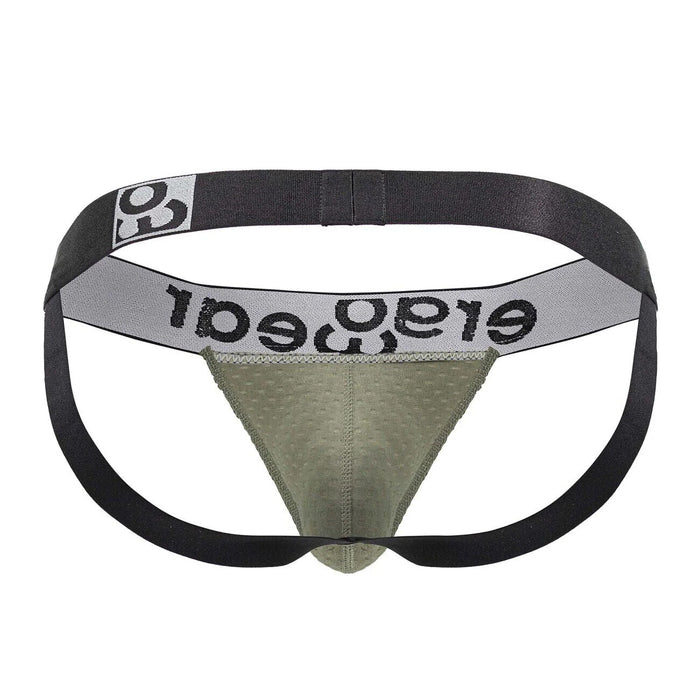 ErgoWear Jock MAX Flow 3D Pouch Micro-Perforated Jockstrap Smoke Green 1676