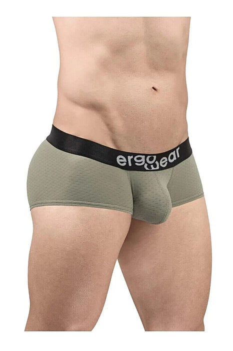 ErgoWear Boxer Trunks MAX Flow Micro Perforated Mesh in Smoke Green 1679