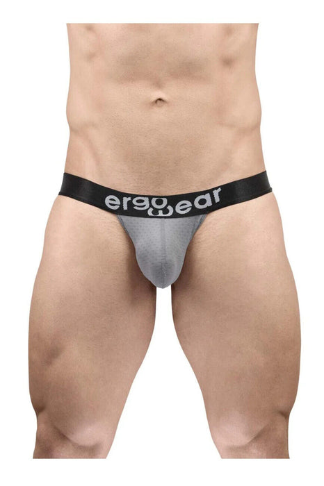 ErgoWear Thong MAX Flow 3D Pouch Micro-Perforated Mens String Gray 1682