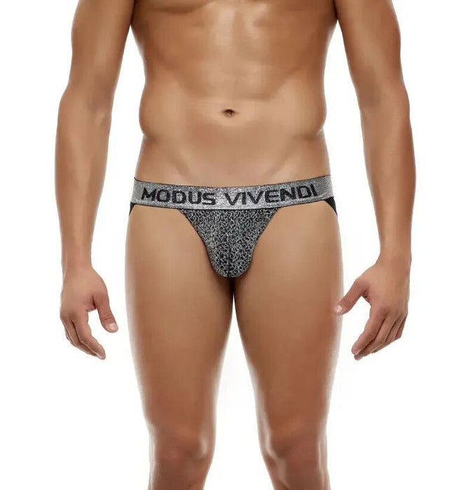 Modus Vivendi Exclusive Jockstrap Silver Lurex Yarns Shimmer Jock 24212