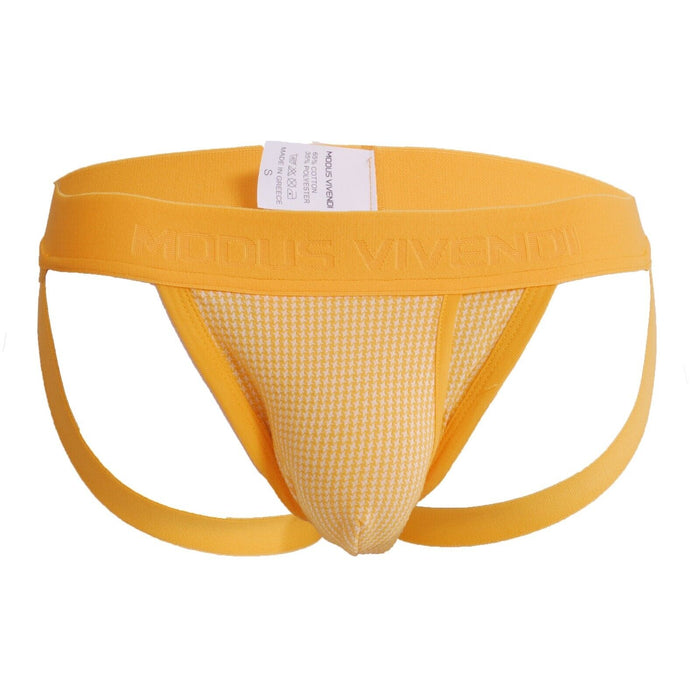 Modus Vivendi Country Jockstrap Knitted Double-Ply Pouch Yellow Jock 02211 B76