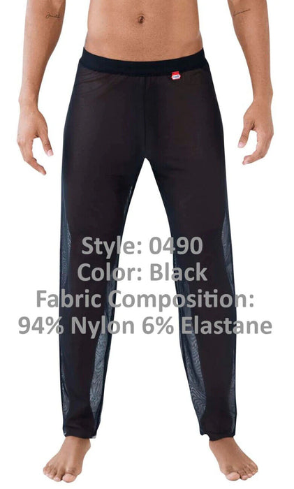 PIKANTE Sleepwear You Mesh Pants Soft See-Through Ankle Length Black 0490 4