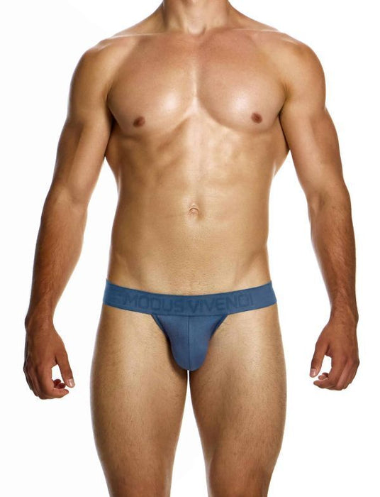 Modus Vivendi Bamboo Thong Eco-Jacquard T-String Blue Indigo 13411 185