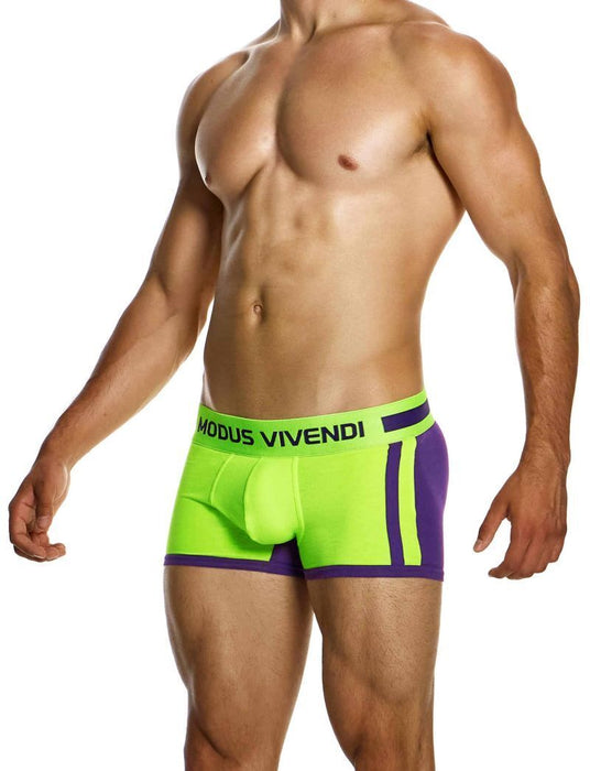 Modus Vivendi Cotton Boxer Sporty Classic-Cut Jacquard Knitted 12423 Purple