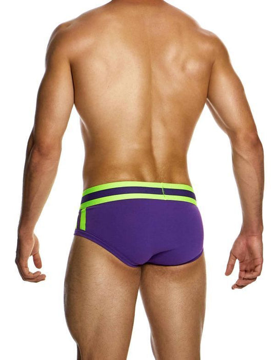 Modus Vivendi Sporty Briefs Classic Cut Jacquard Cotton Knitted Purple 12414