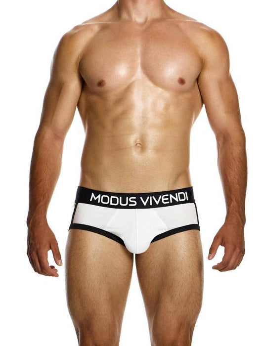 Modus Vivendi Sporty Briefs Classic Cut Jacquard Cotton Knitted in Black 12414