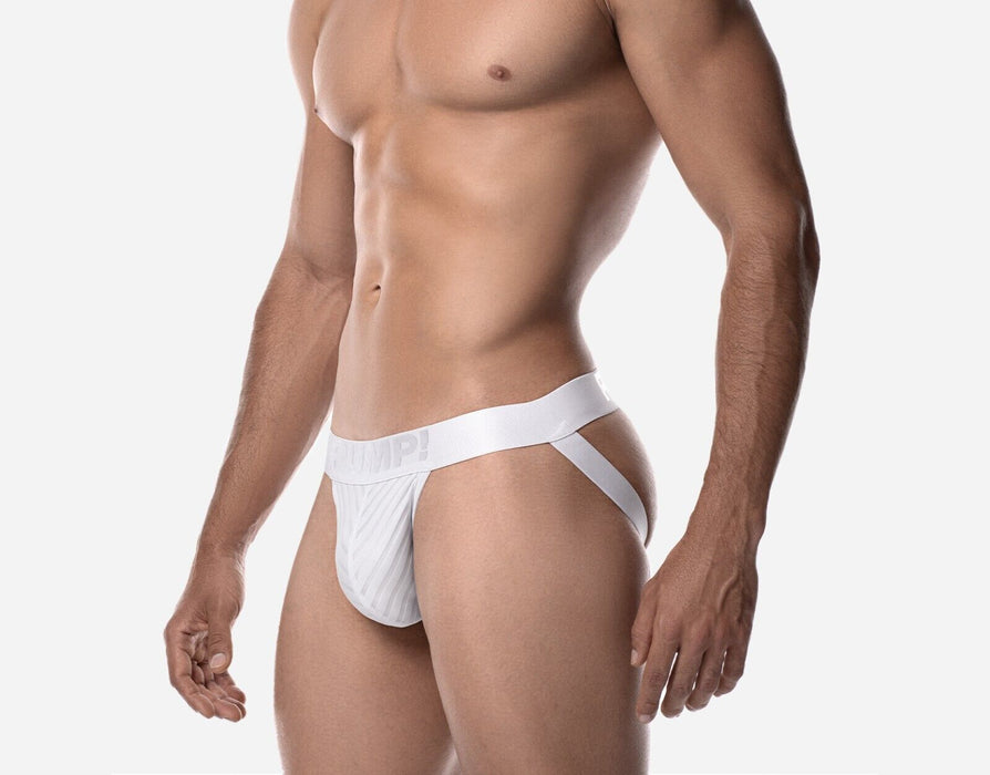 PUMP! Whisper Jockstrap Light Sheer Stripes Matt White Jock 15083