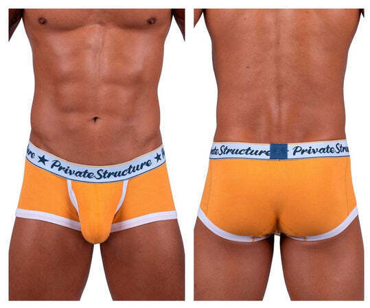 PRIVATE STRUCTURE Classic Boxer Mid-Waist Trunks Pumpkin Orange 4530 73a