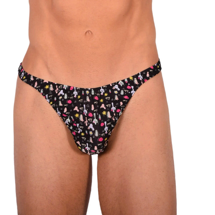 S/M SMU Tanning Walking around sheer Black Thong MX19 33980