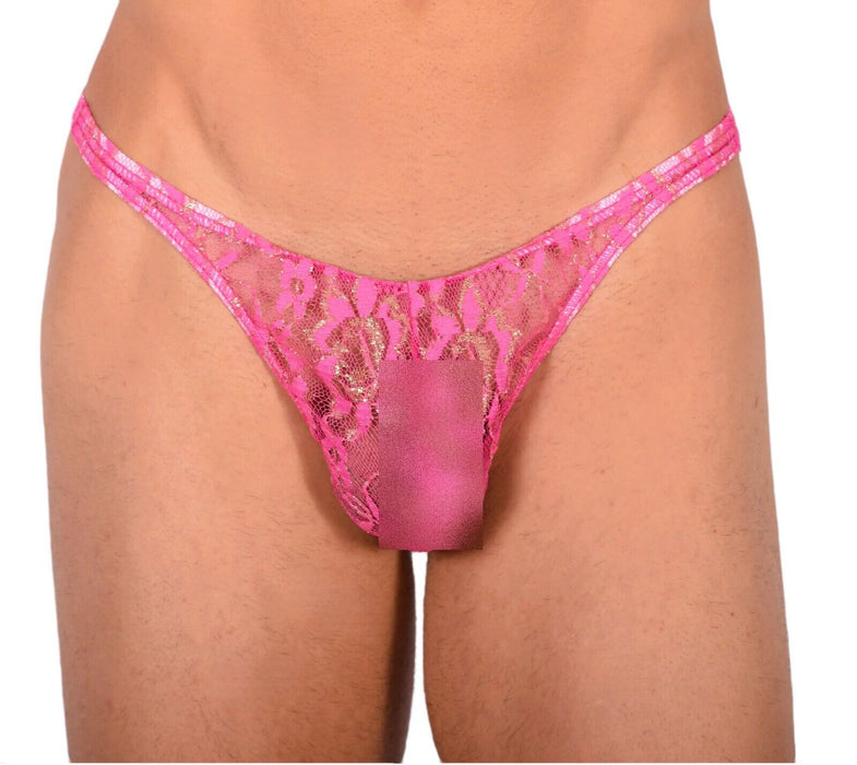 S/M SMU Tanning Walking around sheer C-Thru Pink Thong MX19 33989