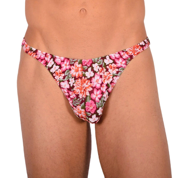 S/M SMU Tanning Walking around sheer Floral Thong MX19 33992