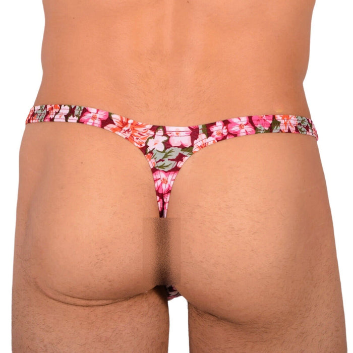 S/M SMU Tanning Walking around sheer Floral Thong MX19 33992