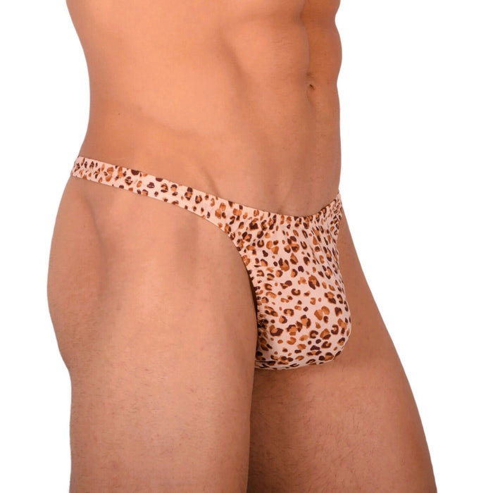 S/M SMU Tanning Walking around sheer Wildlife Brown Thong MX19 34009