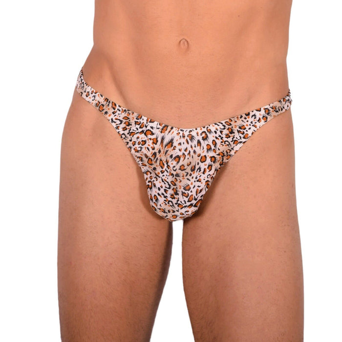 S/M SMU Tanning Walking around sheer Wildlife Brown Thong MX19 34016