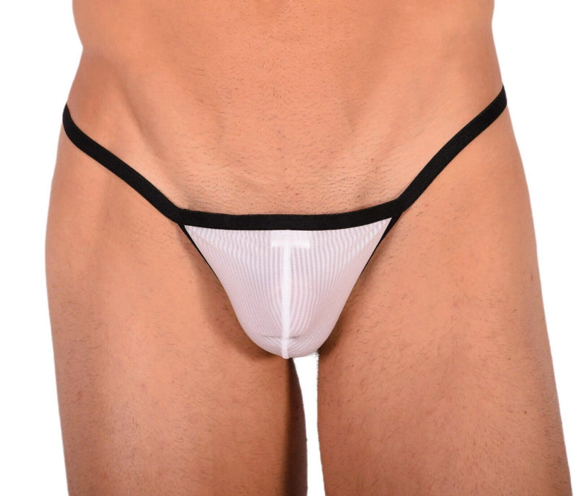 XS Smu Tanning Walking around sheer White String MX19 34020