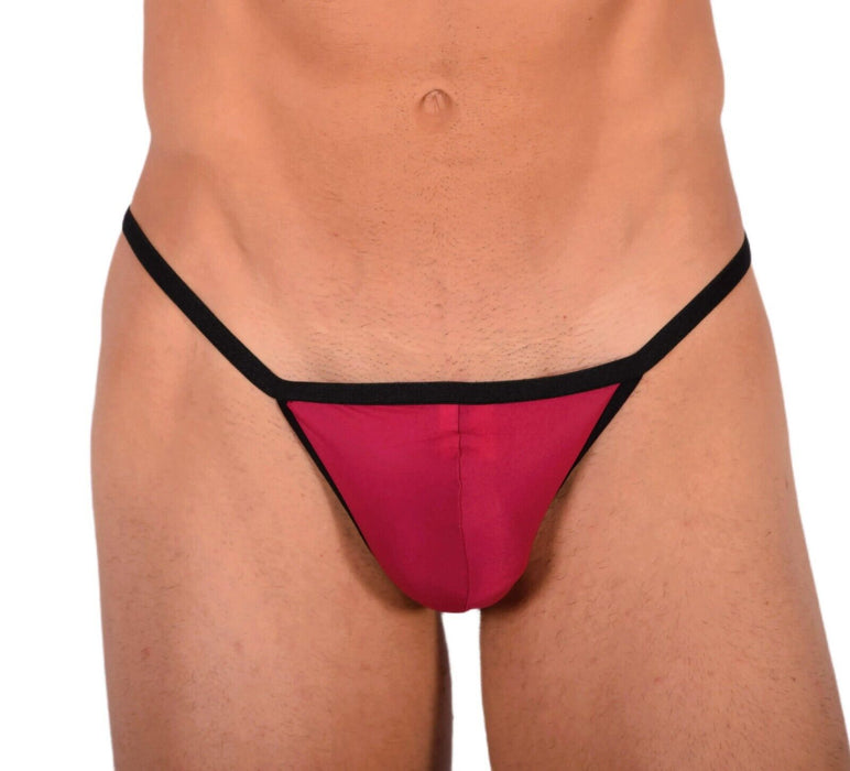 XS Smu Tanning Walking around sheer Wine String MX19 34022