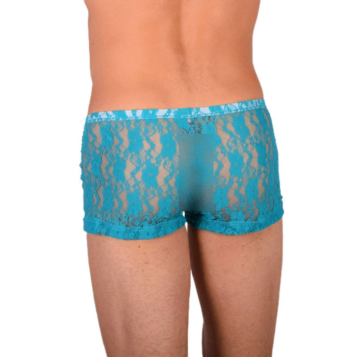 2XS/XS Smu Tanning Walking around sheer Turquoise C-Thru Mini Boxer MX19 34027