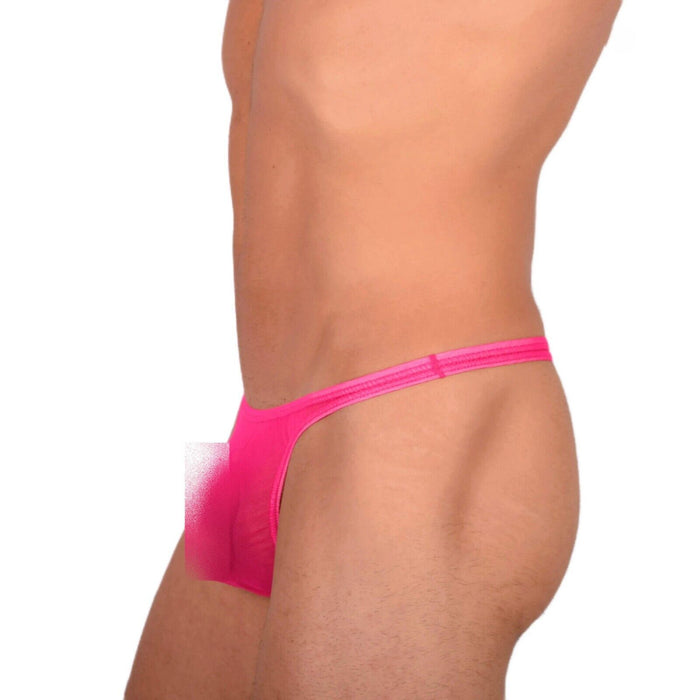 XS S Smu Tanning Walking around C-Thru Pink Thong MX20 34054