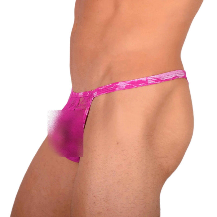 XS/S SMU Walking around C-Throught Pink Thong MX20 34058